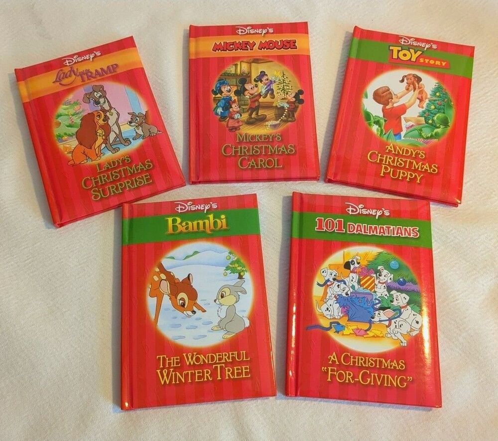 Vintage Disney Christmas hardback children's set of 5 books Excellent